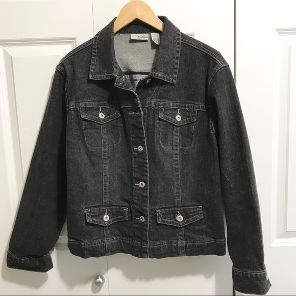 chicos black denim jacket